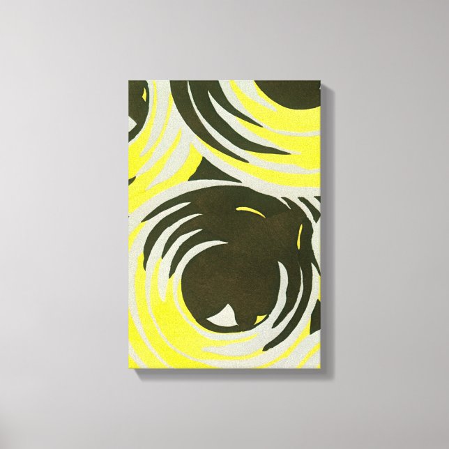 Konst från Vintage Art Deco Pochoir Jazz Geometris Canvastryck (Framsida)