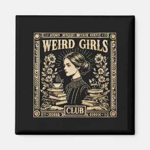 Konst från Weird Girls Club Vintage feministisk go Magnet