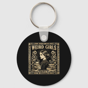 Konst från Weird Girls Club Vintage feministisk go Nyckelring