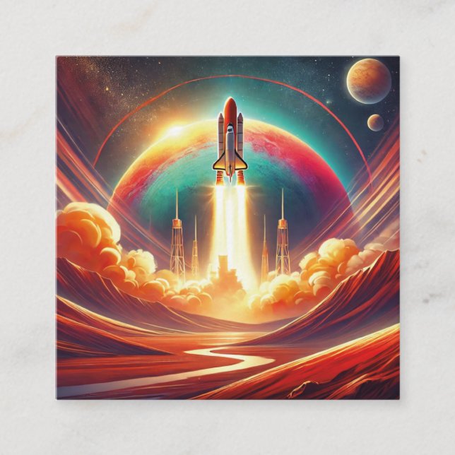 konst fyrkantigt visitkort (Framsida)