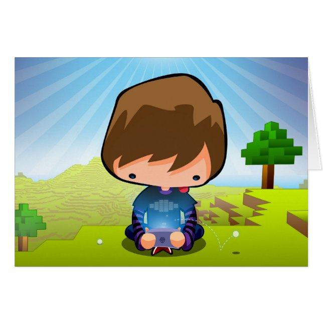 Konst gameren hälsningskort (Framsidan Horizontal)