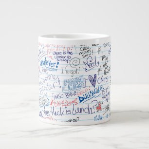 Konst. Goofy School Doodles Roligt Jumbo Mugg