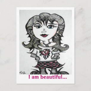 Konst: Goth Chick Vykort