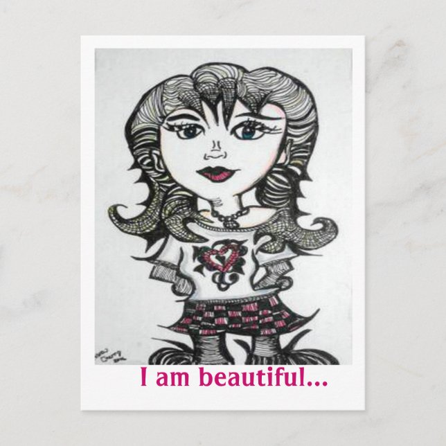 Konst: Goth Chick Vykort (Framsida)