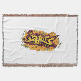 Konst graffiti handritning filt