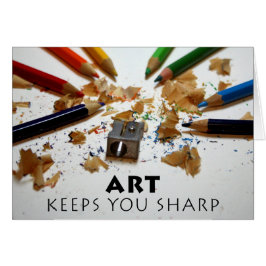 Konst håller dig vass hälsningskort