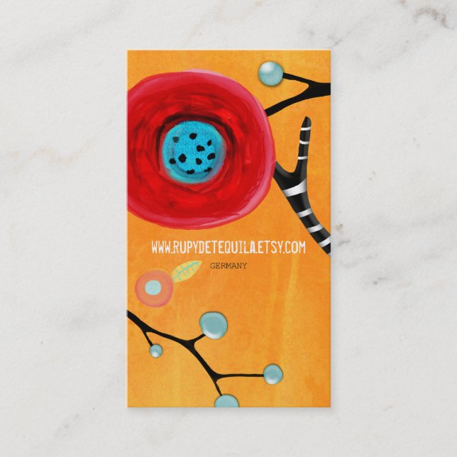 Konst handgjort affärskort visitkort (Framsida)