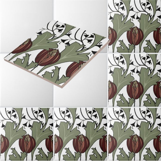 Konst & Hantverk Stil Petworth Blommönster Kakelplatta (Skapare uppladdad)