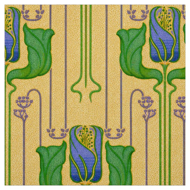 Konst & Hantverk Stil Tulpaner Blommönster Tyg (Provkarta)