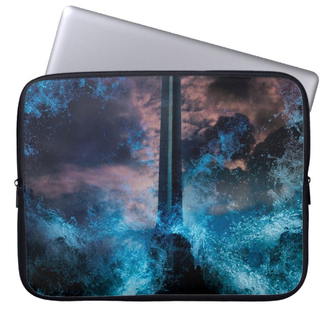 Konst i begreppet "Bangkok Tsunami"  T Laptop Fodral (Framsidan)