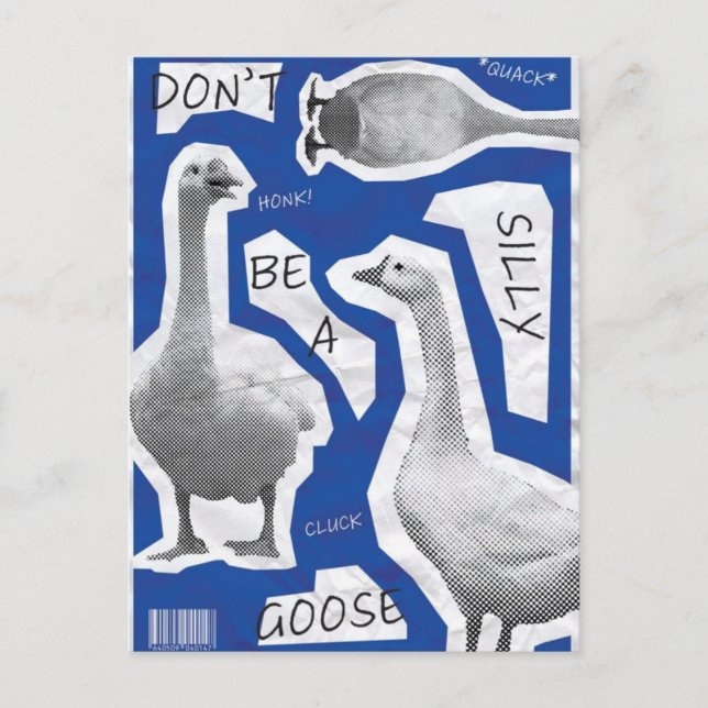 Konst Illustration Var Inte En Dum Gås Vykort (Framsida)