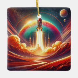 konst julgransprydnad keramik