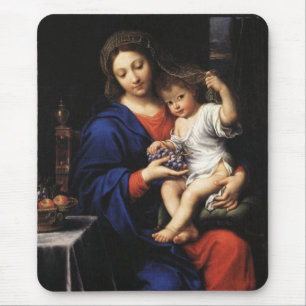 Konst jungfruliga Mary och Jesus Musmatta