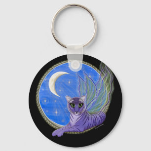 Konst Keychain för katt för Tigerpixie felik Nyckelring