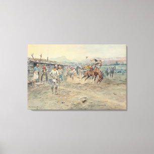Konst konst av Charles Marion Russell Canvastryck