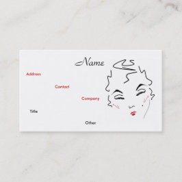 Konst.konstnär Klassiskt Läppar III-Affärskort Visitkort