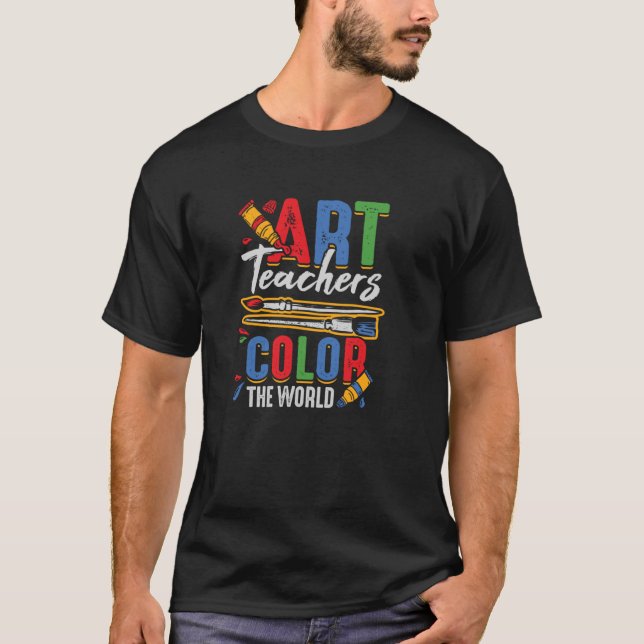 Konst Lärare Färg i världen T Shirt (Framsida)