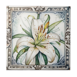 konst, lila antique ornate ceramic tiles kakelplatta