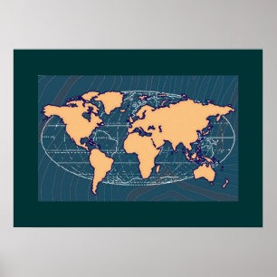 konst mapa-mundi decor wall poster