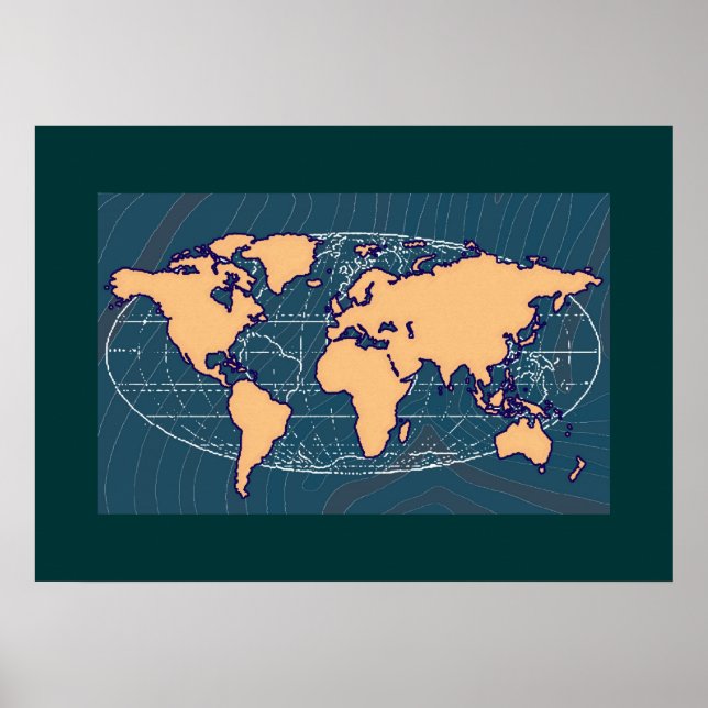 konst mapa-mundi decor wall poster (Framsidan)