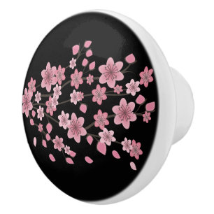 Konst med botaniskt körsbärsblommande fallande kro knopp