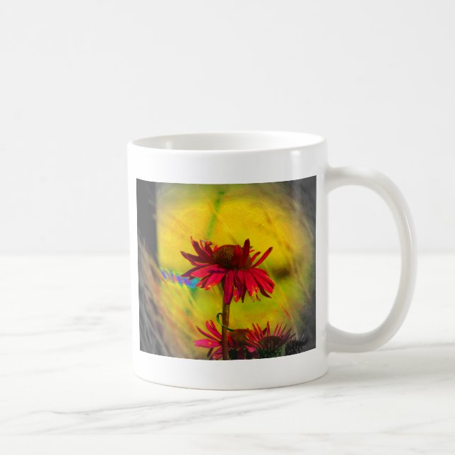 Konst med Echinacea #2 Kaffemugg (Höger)