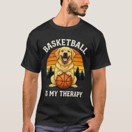 Konst med Golden Retriever Basketterapi T Shirt