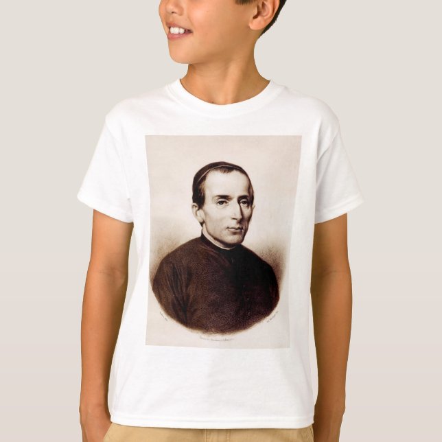 Konst med helige Giuseppe Cafassos heliga barmhärt T Shirt (Framsida)