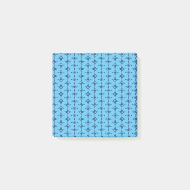 Konst med kristet kors i himmelsblått post-it block (Framsida)