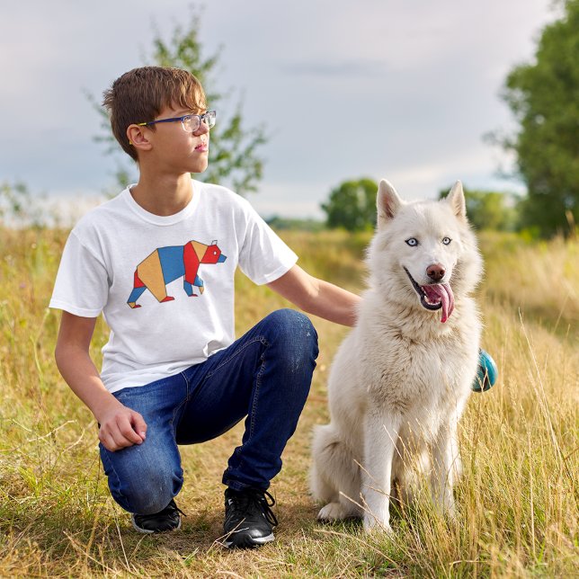 Konst med låg polygonskena Tecknad T Shirt (Skapare uppladdad)
