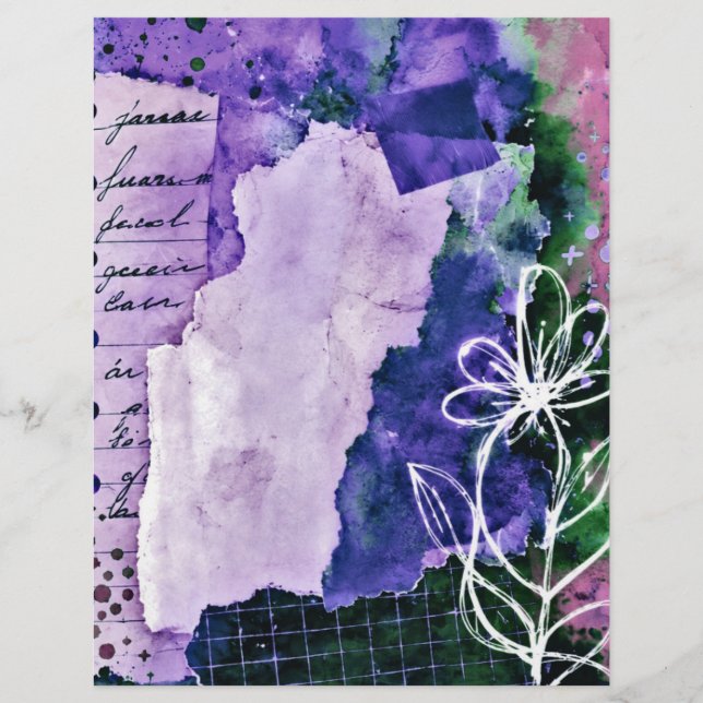 konst med vilda blommor, 8,5x11 tum, multifunktion (Framsida)