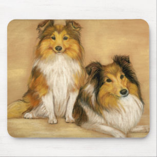 Konst Mousepad för hund "för två Shetland Musmatta