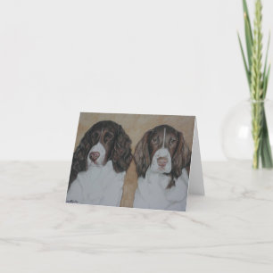 Konst Notecard för hund för Spaniel för engelsk Kort