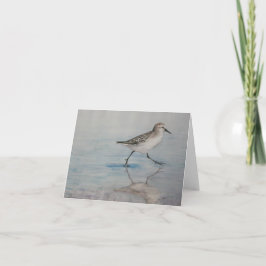Konst Notecard för Sandpipblåsarefågel Kort