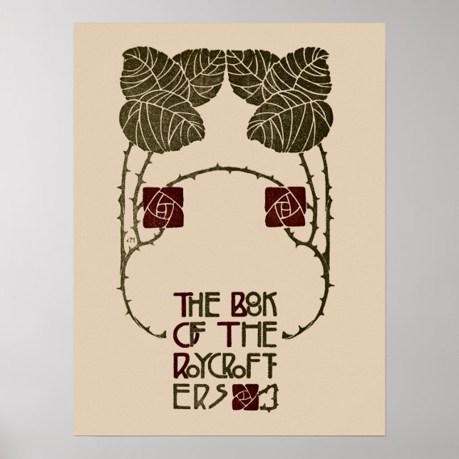 Konst och Crafts Roycroft bok av Elbert Hubbard Poster (Framsidan)