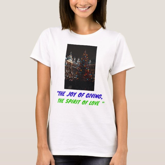 Konst och design för t-shirts med firande-christma (Framsida)