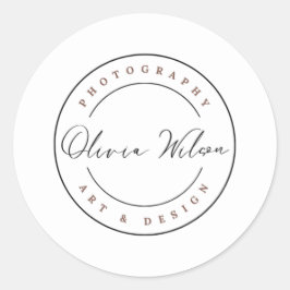 Konst- och designklistermärken runt klistermärke