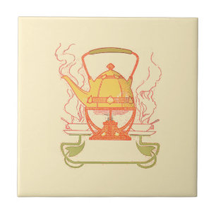 Konst och hantverk, hantverkare eller Uppdrag kaff Kakelplatta