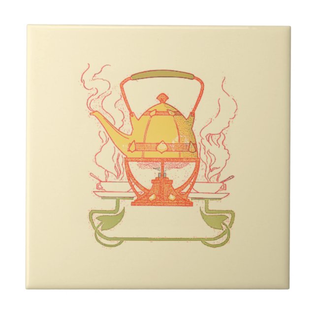 Konst och hantverk, hantverkare eller Uppdrag kaff Kakelplatta (Framsidan)