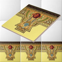 Konst och hantverk, hantverkare eller Uppdrag Stil Kakelplatta