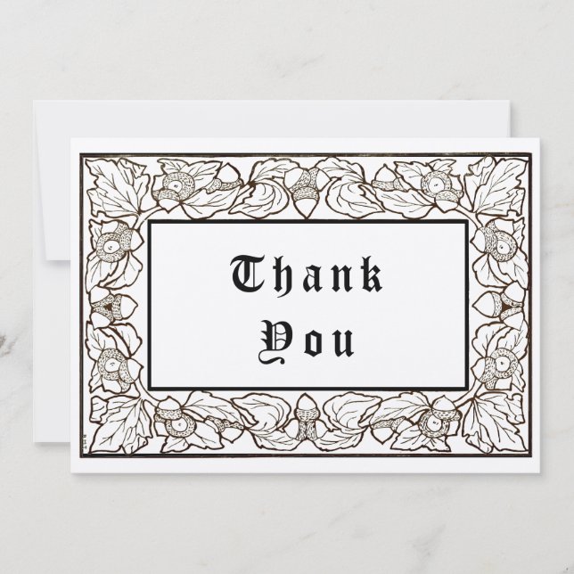 Konst och hantverk i Löv och Stil Tack Kort (Framsida)