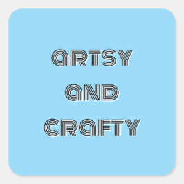 Konst och hantverk, konst och heckdekaler fyrkantigt klistermärke