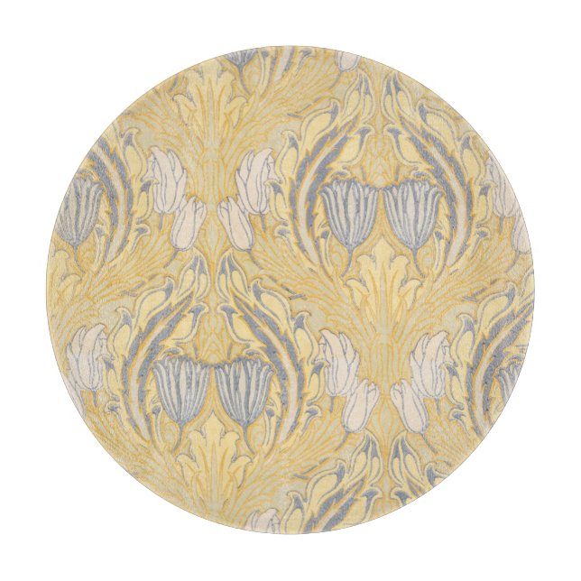 Konst och hantverk Walter Crane Blå Vita Tulpaner (Framsidan)