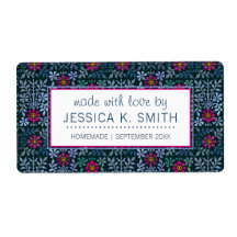 Konst- och hantverksblomma renässansetikett