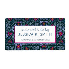 Konst- och hantverksblomma renässansetikett fraktsedel