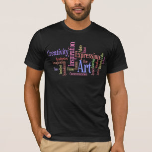 Konst och kreativitet inspirerad konstnärs ordmol t-shirt
