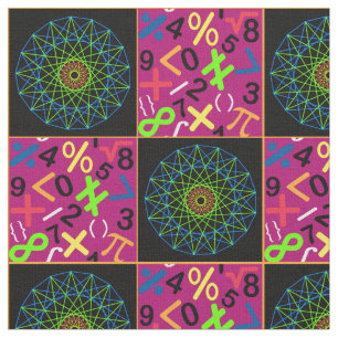 Konst- och Mathtyg, magenta Tyg