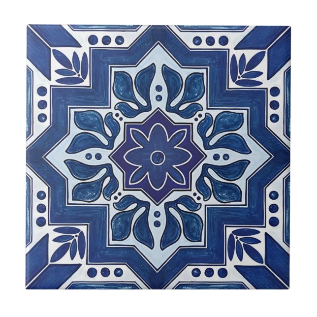 Konst, ömtåliga mönsterrutor för blommigt kakelplatta (Framsidan)