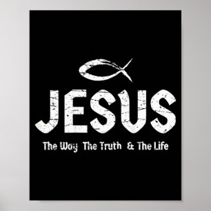 (konst på baksidan) Bibeln Johannes 14:6 Jesus Väg Poster