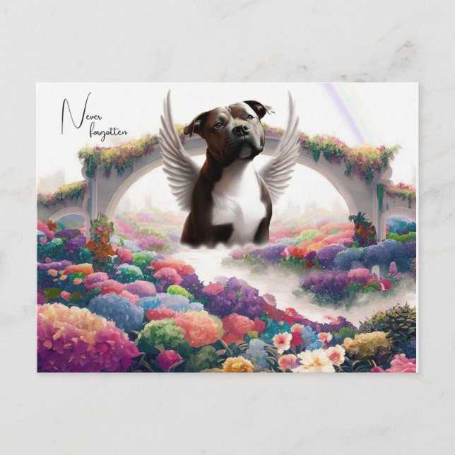 Konst på minneskort för Rainbow Bridge Sympati Vykort (Framsida)